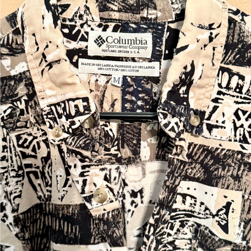 Abstract Patterned Button-Up Shirt - Picture 2 of 2